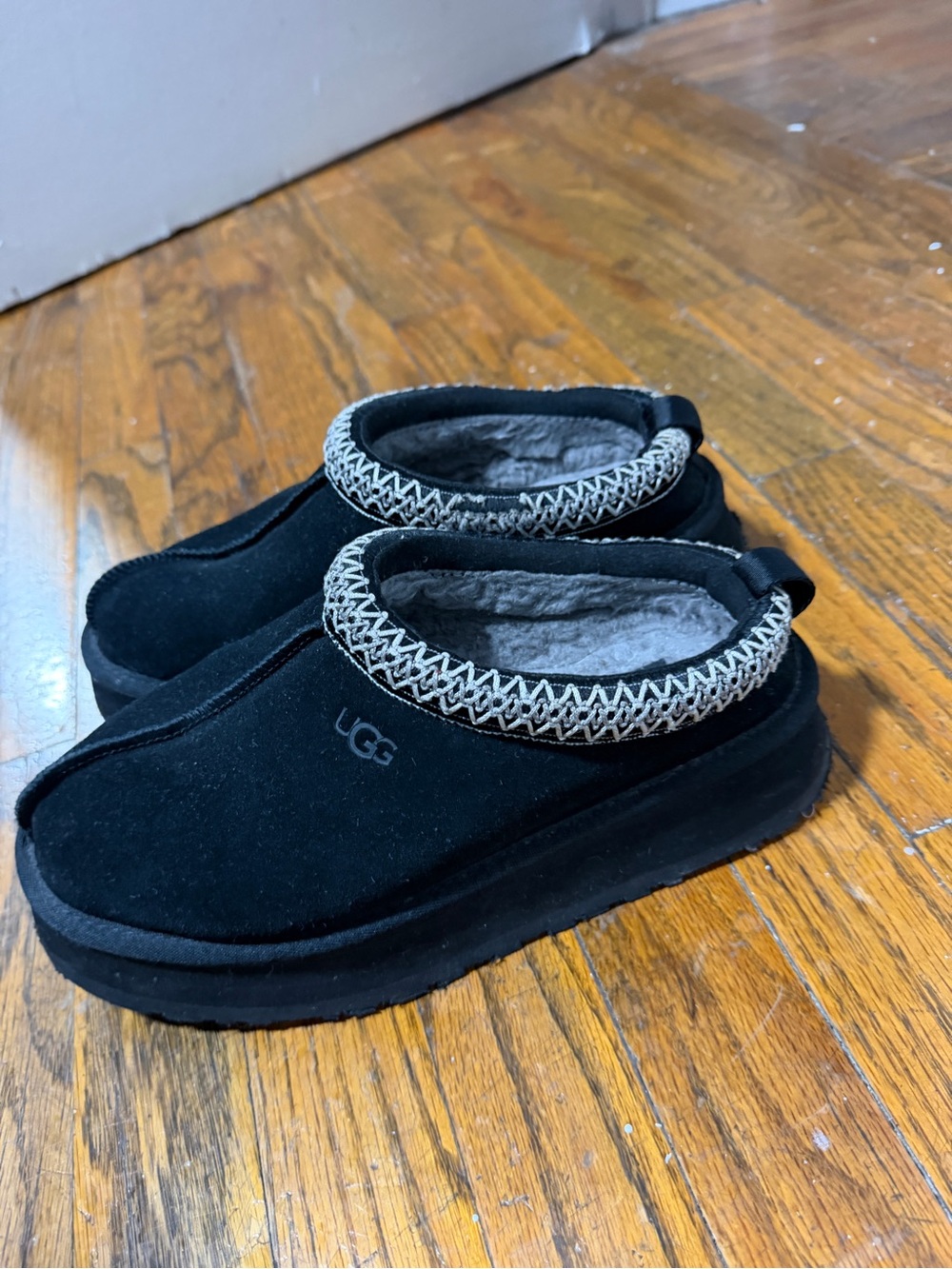 UGG Black Slip-On Cozy Cuff Slippers